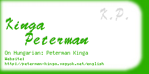 kinga peterman business card